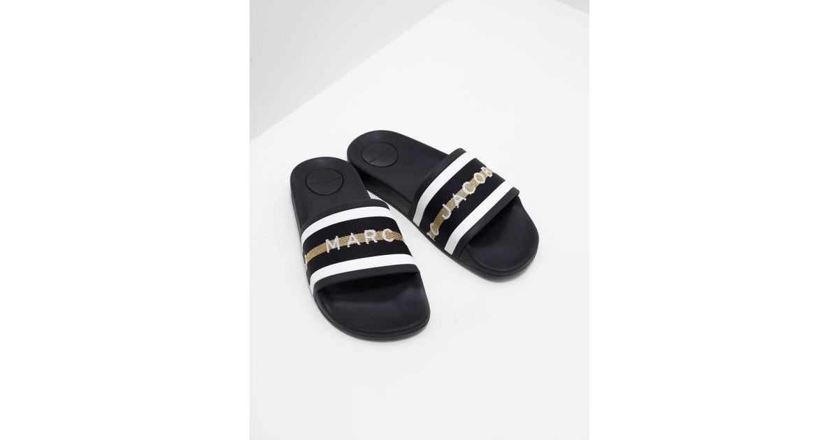Marc Jacobs Synthetic Cooper Slides Black - Lyst
