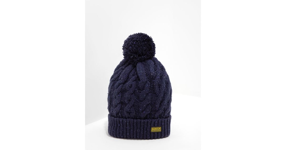 mens barbour bobble hat
