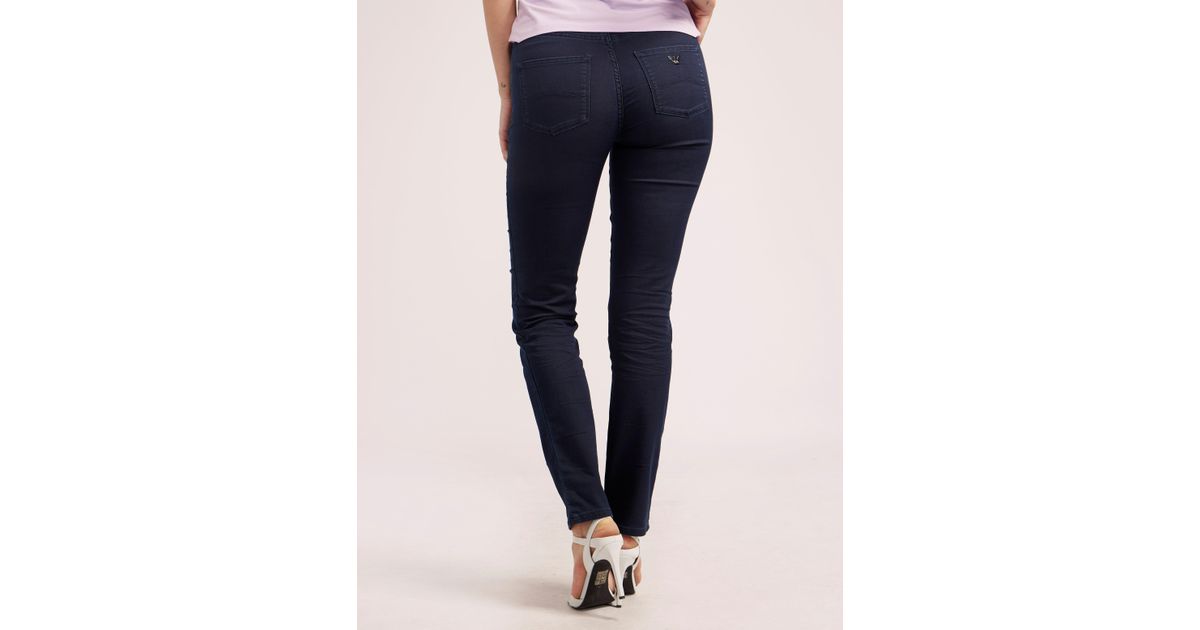 Armani Jeans Denim J18 High Waist Jean in Navy (Blue) | Lyst
