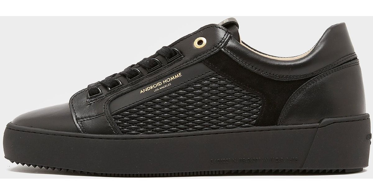 Android Homme Leather Venice Woven Trainers in Black for Men | Lyst UK