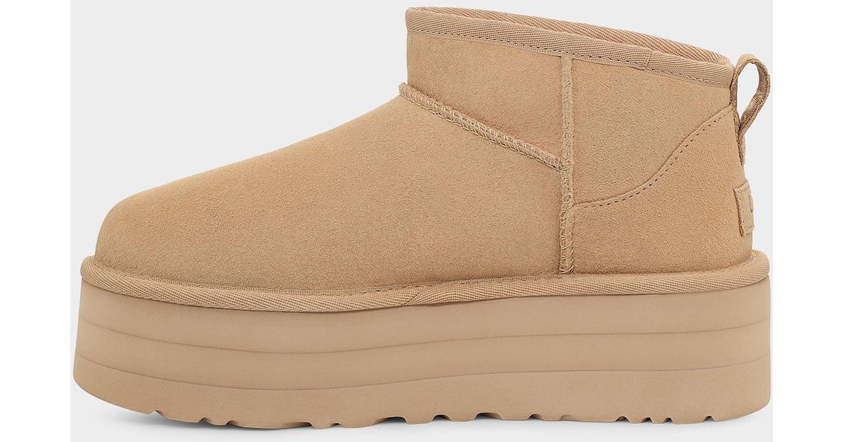 UGG Classic Ultra Mini Platform Boots in Natural | Lyst Canada