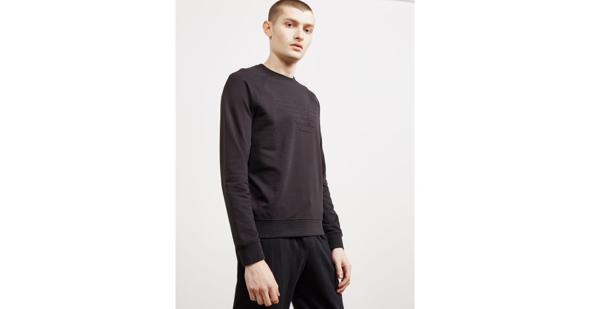 emporio armani embossed eagle sweatshirt