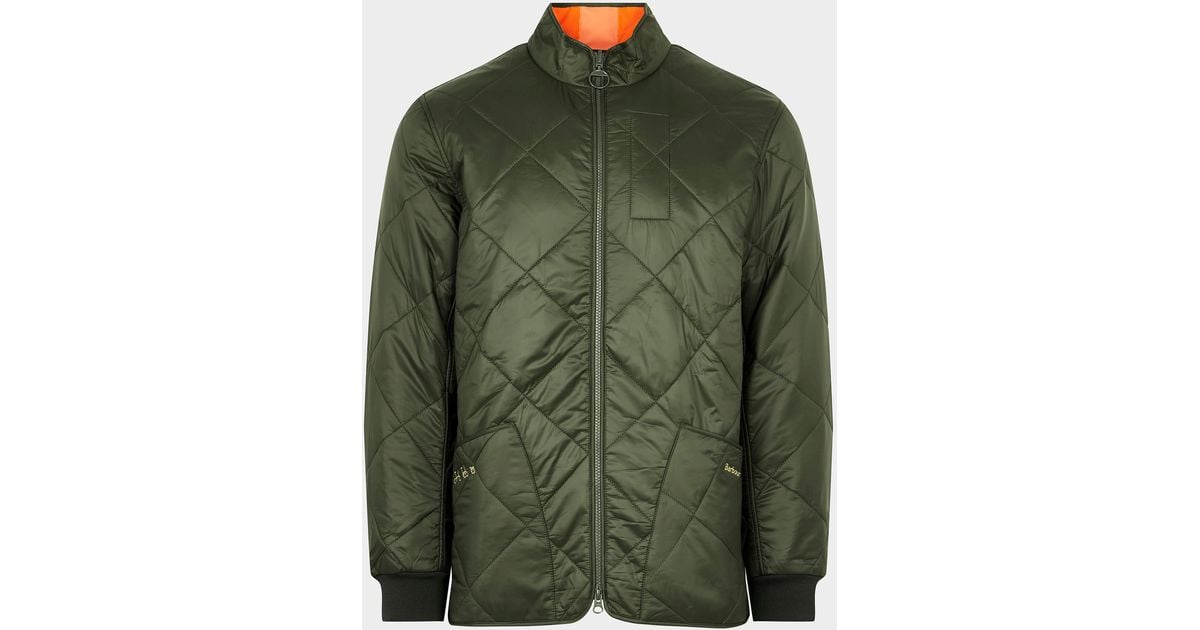 Barbour X Brompton Reversible Quilted Jacket in Green for Men Lyst UK