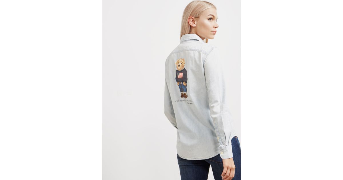 Polo Ralph Lauren Womens Bear Denim 