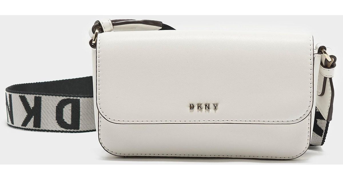 DKNY Leather Winona Crossbody Bag in White | Lyst