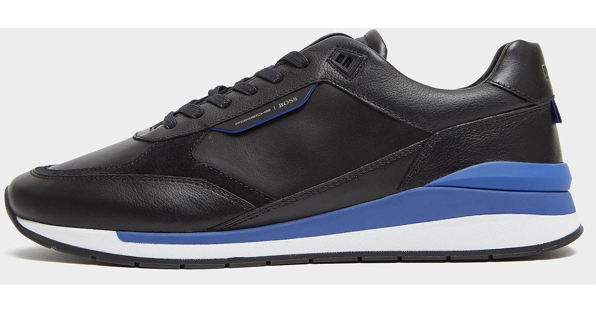 BOSS by HUGO BOSS Leather X Porsche Element Runners Trainers in Black for  Men | Lyst