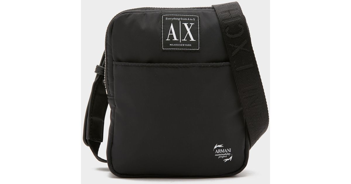 Armani Exchange Synthetic A To X Crossbody Bag in Black for Men | Lyst