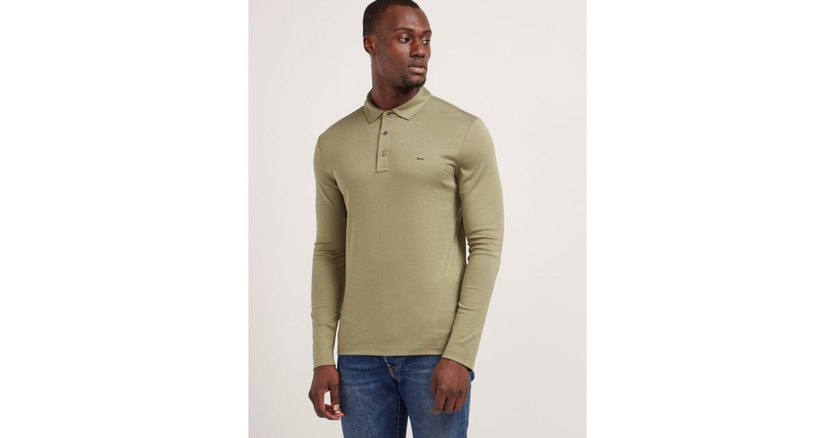 michael kors long sleeve polo shirt