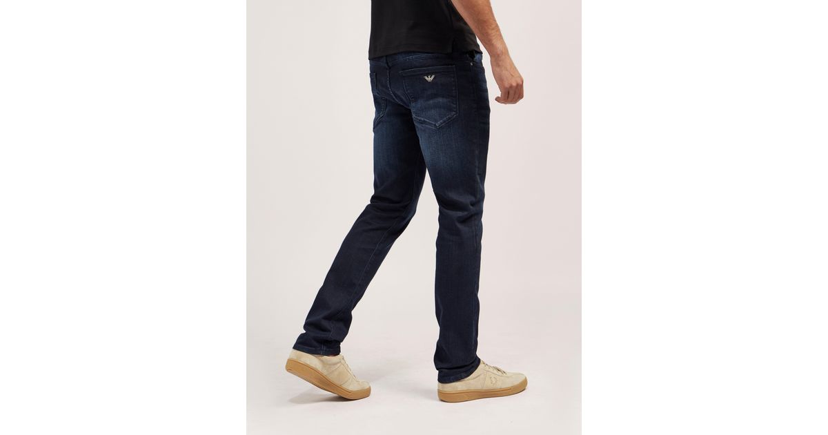 Armani Jeans Mens J06 Dark Wash Jeans Navy, Navy in Blue for Men | Lyst