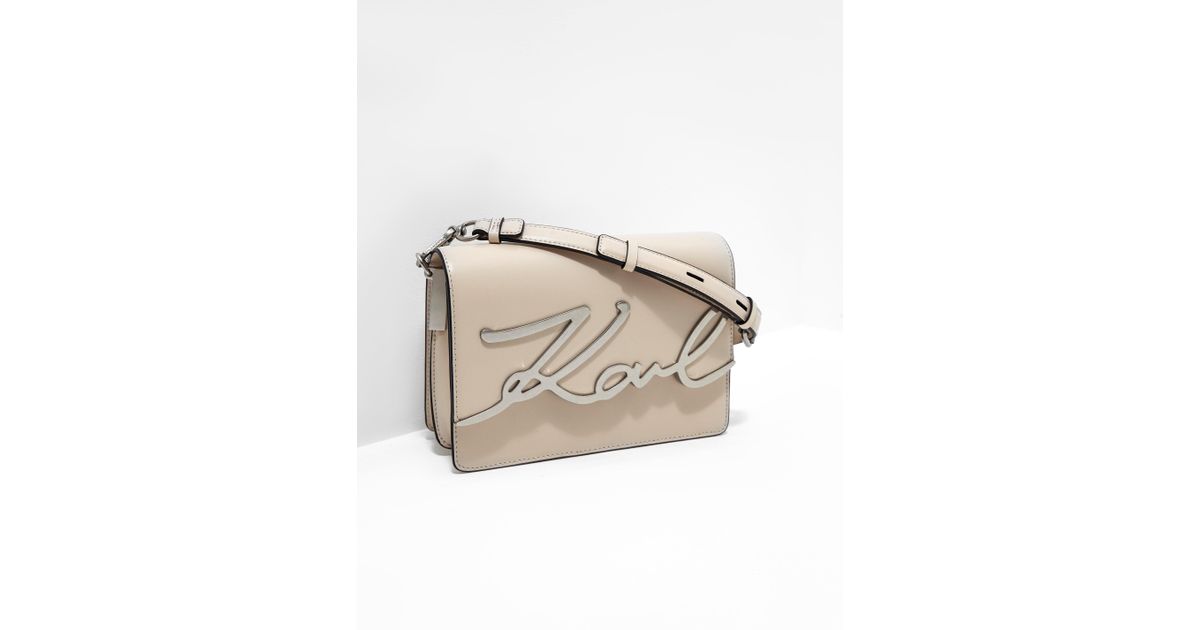 karl lagerfeld signature shoulder bag