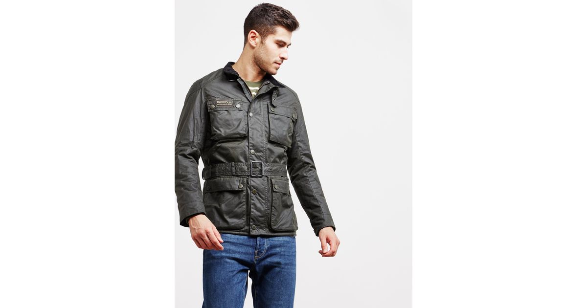 Barbour International Blackwell Wax Jacket In Sage, Buy Now, Hotsell, 53%  OFF, www.busformentera.com
