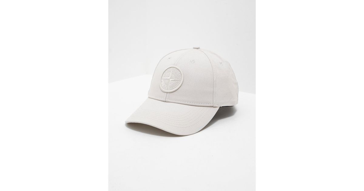 white stone island hat