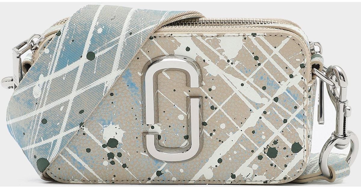 Marc Jacobs Leather Splatter Snapshot Bag in White Lyst Canada