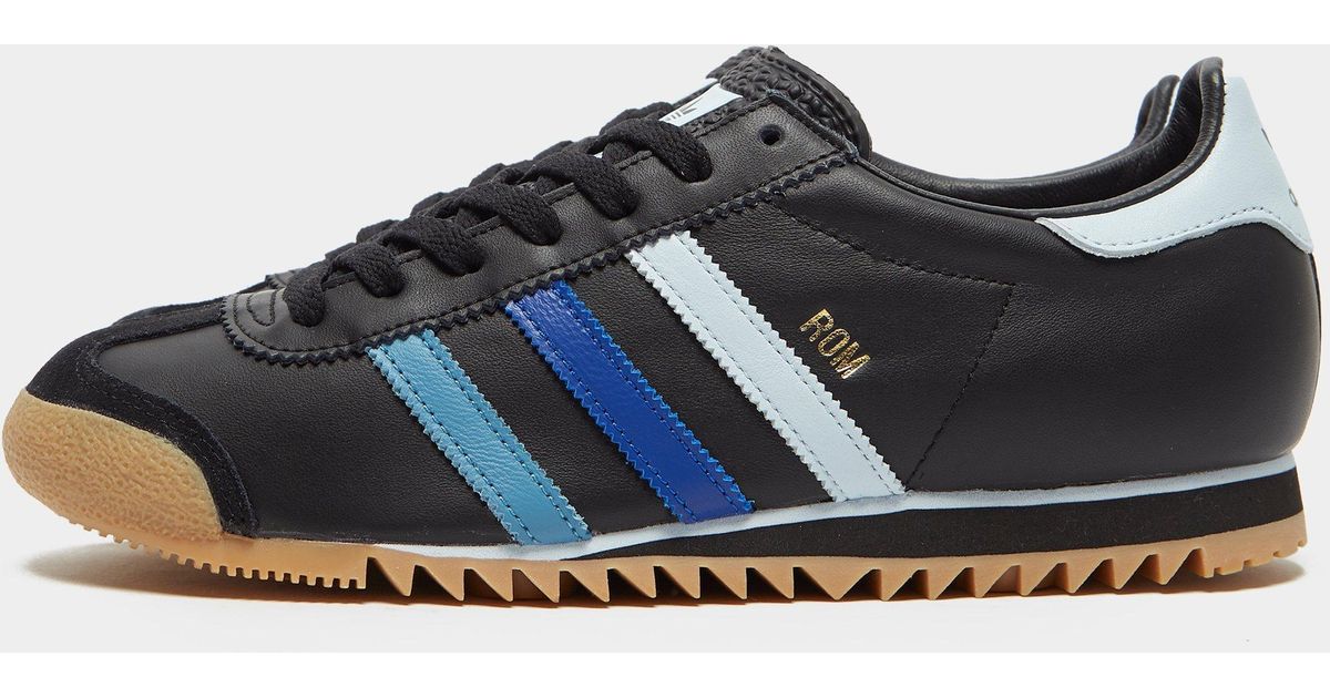 adidas Originals Leather Rom Black/blue/gum for Men - Lyst