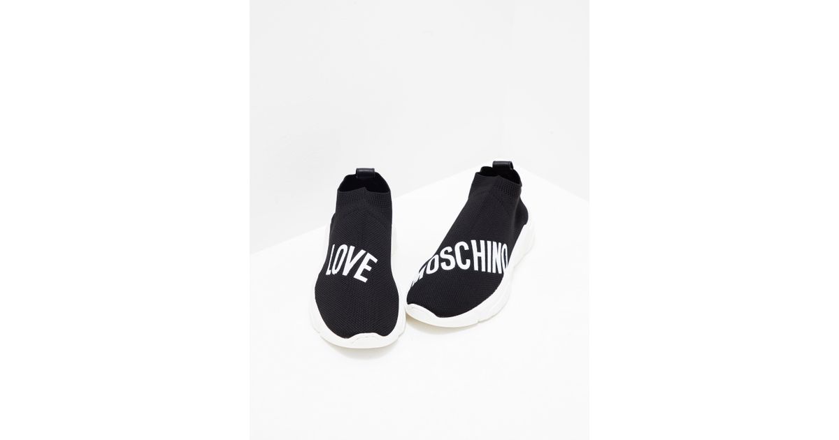 Love Moschino Womens Logo Sock Trainer 