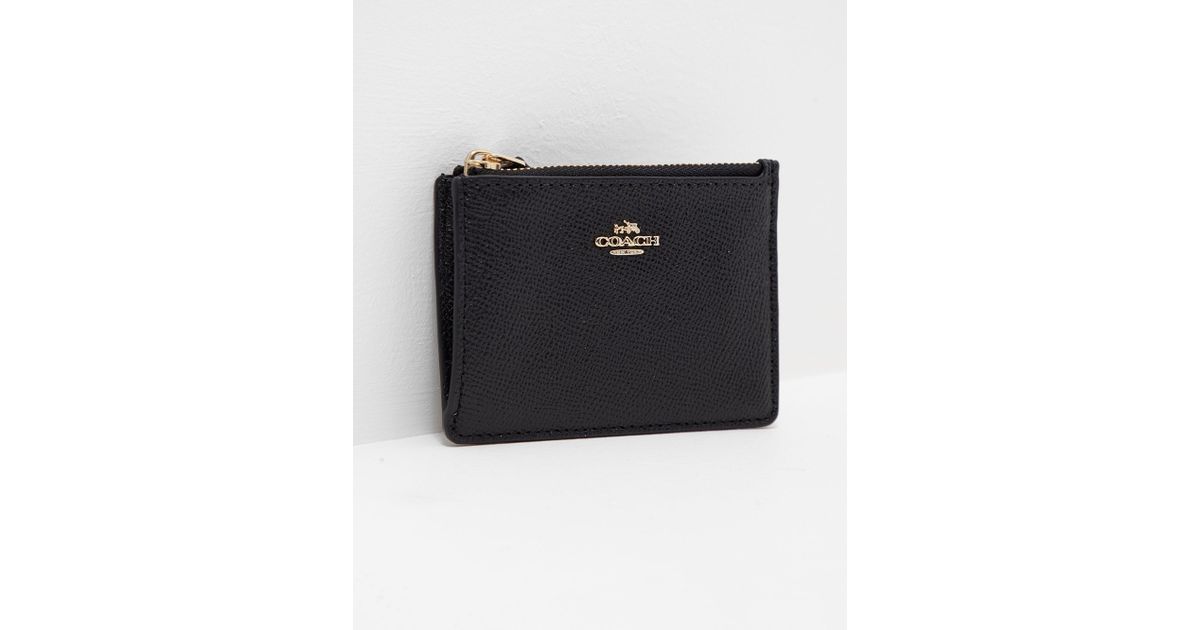 COACH Leather Womens Mini Card Holder Black Lyst