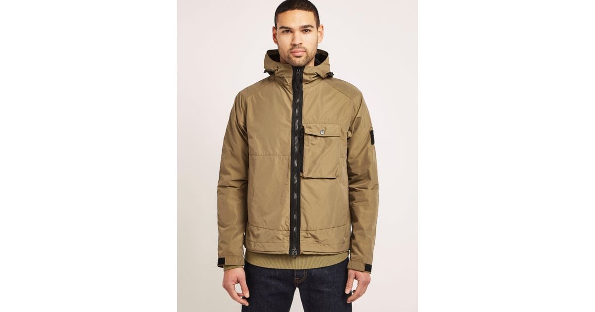 Stone Island Synthetic Micro Reps Hooded Jacket in Khaki (Natural) for Men  | Lyst