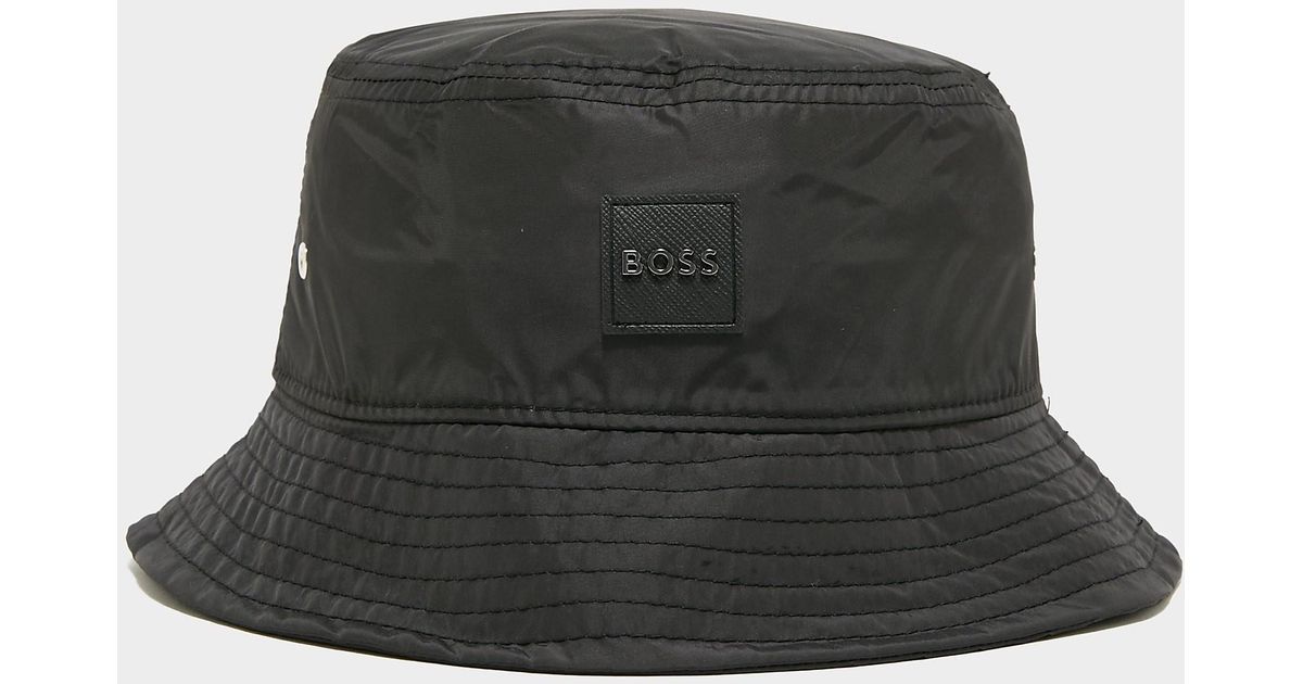 BOSS by HUGO BOSS Saul Essential Bucket Hat in Black for Men - Lyst