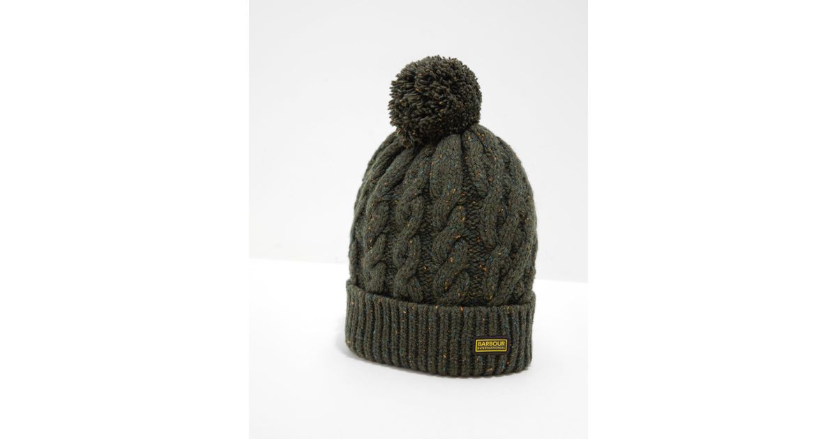 barbour bobble hat