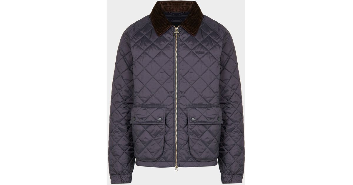 Barbour Dom Quilted Jacket in Blue for Men - Lyst