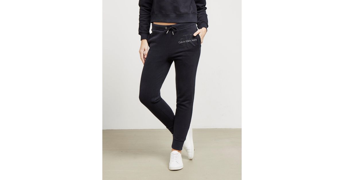 calvin klein womens joggers black
