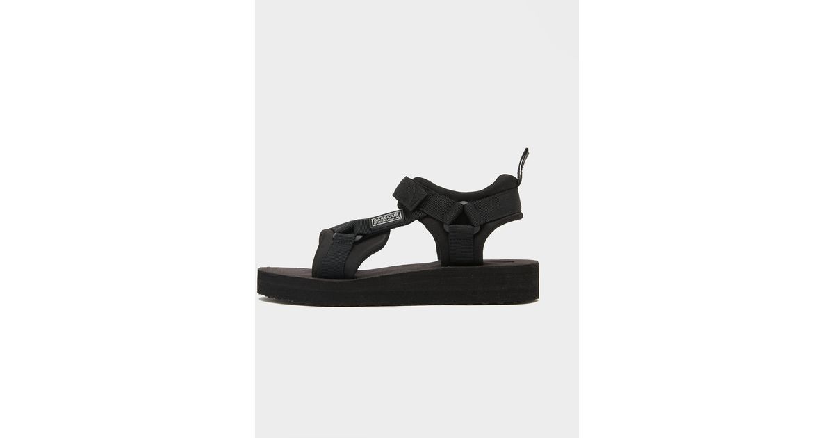 Barbour Leather Livia Sandals in Black | Lyst