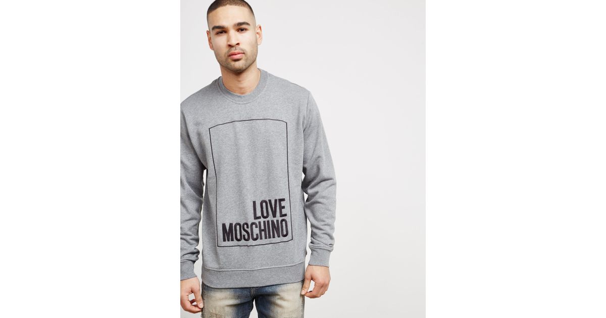 love moschino grey sweatshirt