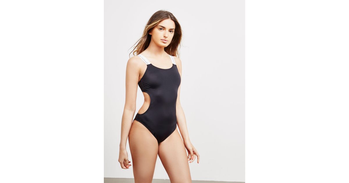 calvin klein cut out swimsuit