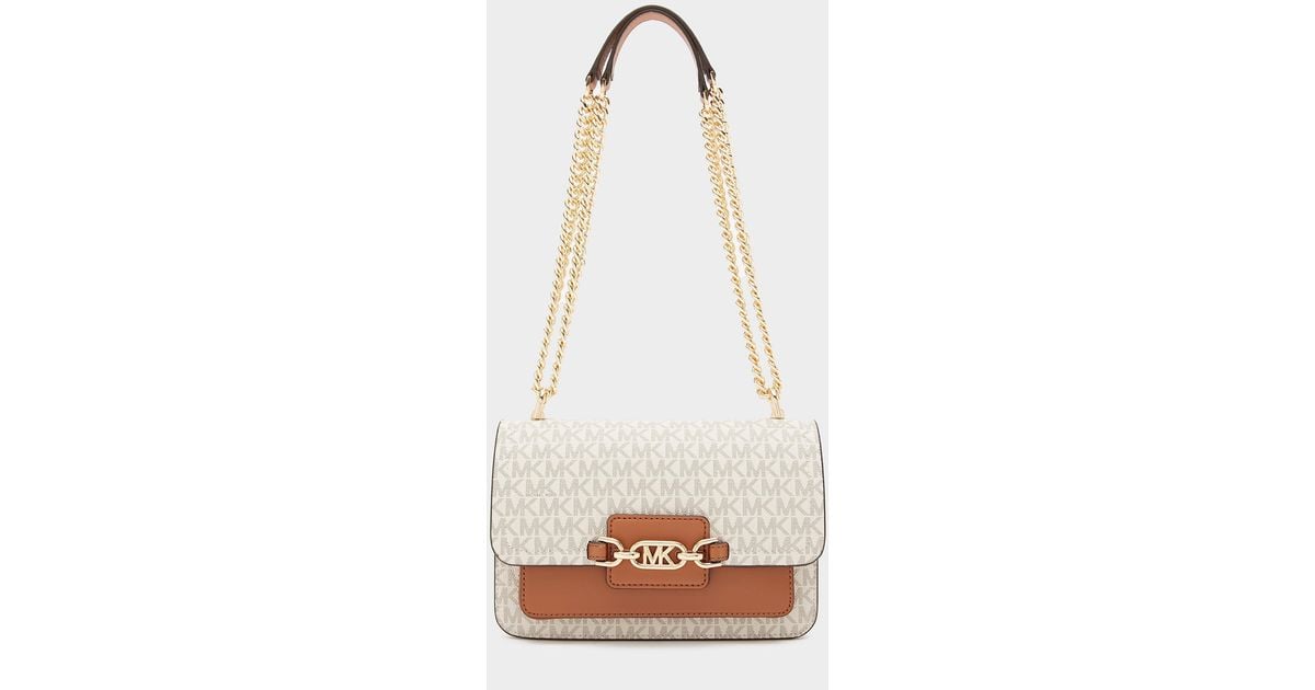 Michael Kors Canvas Heather Signature Shoulder Bag Multi in White/Brown (White) Lyst Canada
