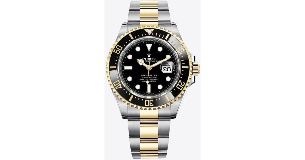 Rolex Oyster Perpetual Sea-dweller 43 Watch In Oystersteel And Yellow Gold  | Lyst