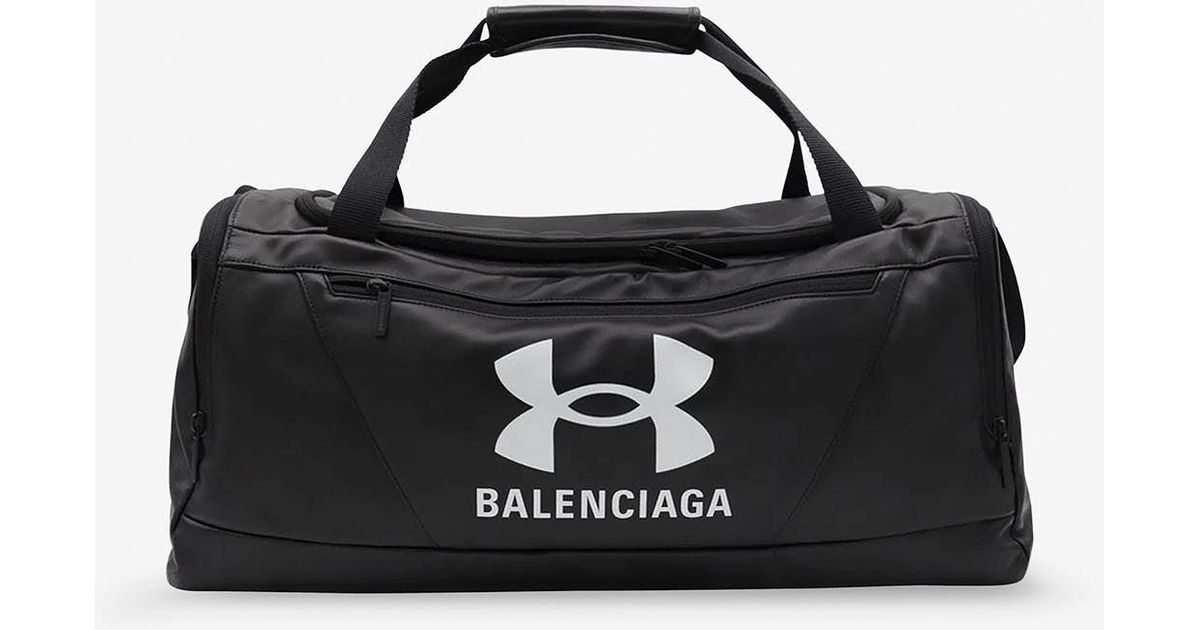 Balenciaga X Under Armour Logo Gym Bag in Black for Men | Lyst