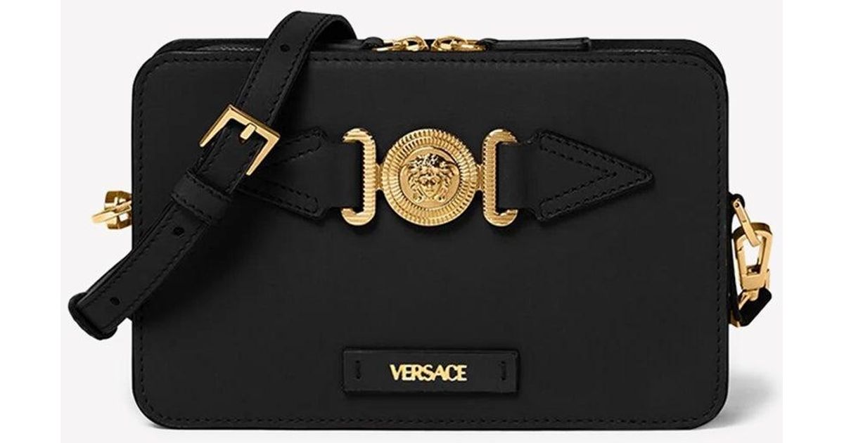 Versace Medusa Biggie Messenger Bag In Leather in Black for Men Lyst UK