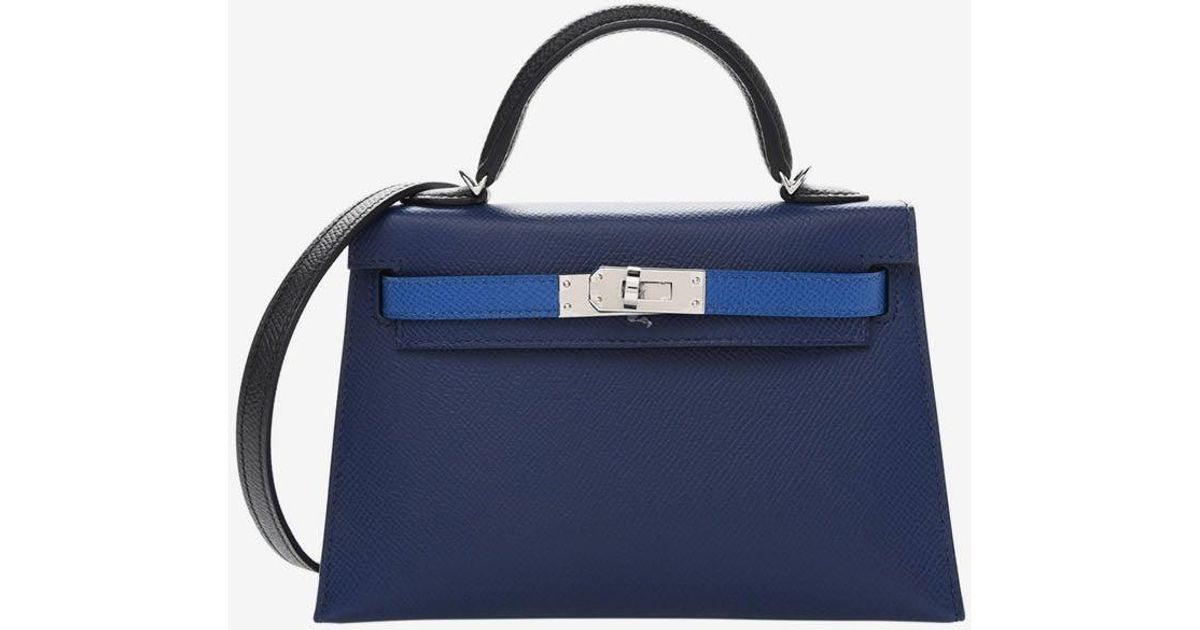 Hermès Blue Brume Epsom Mini Kelly 20 Palladium Hardware, 2021 Available  For Immediate Sale At Sotheby's