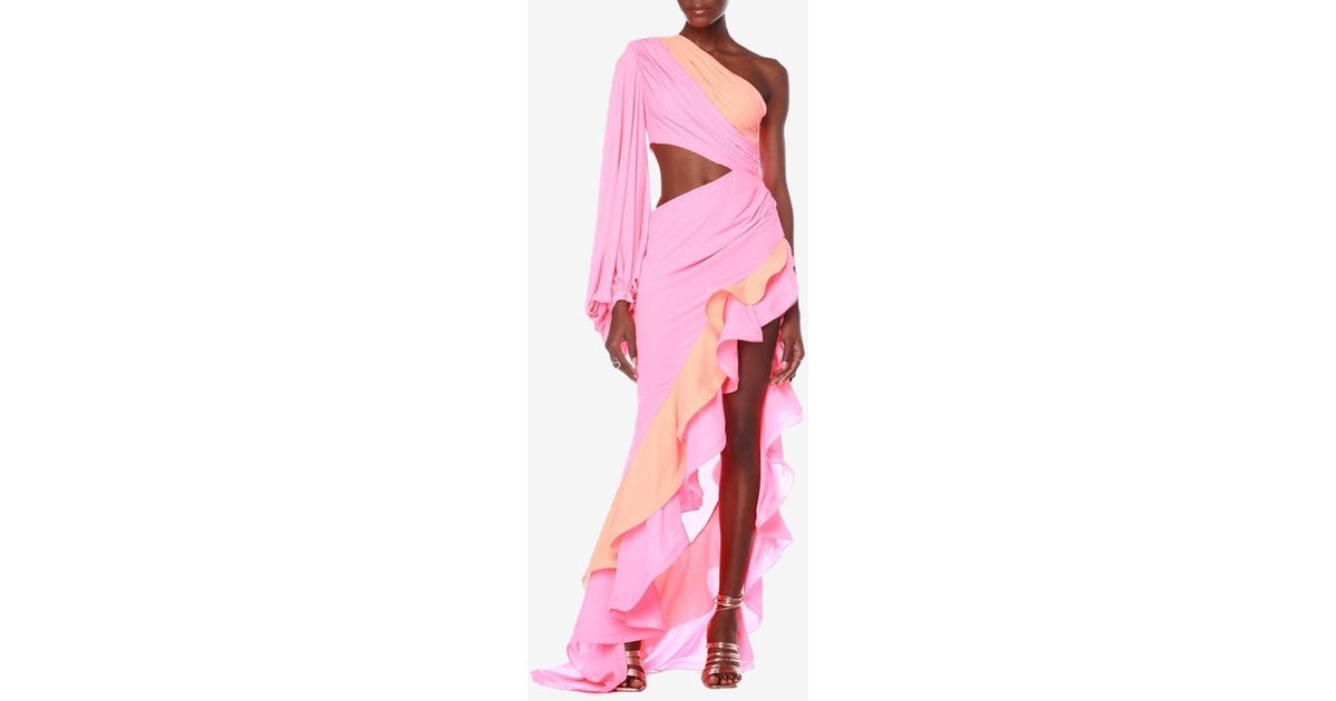 Bronx and Banco Hanna One-shoulder Gown in Pink | Lyst