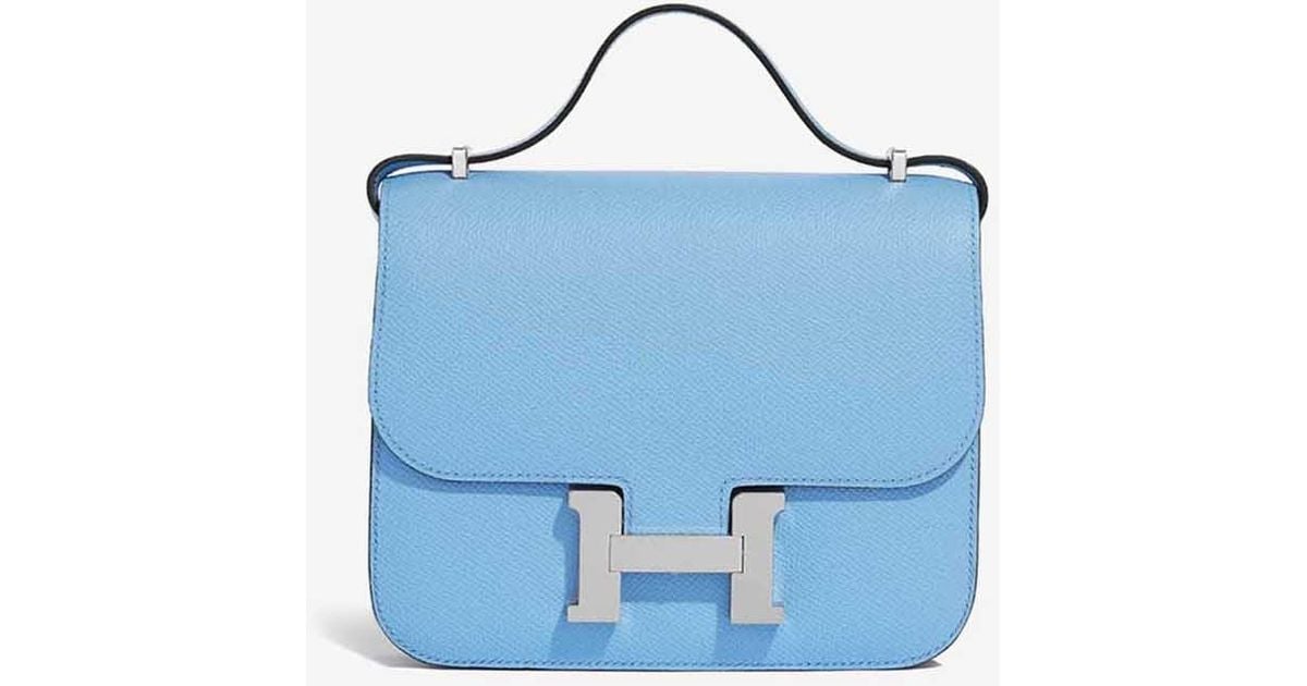 Hermès Constance 18 In Bleu Celeste Epsom With Palladium Hardware