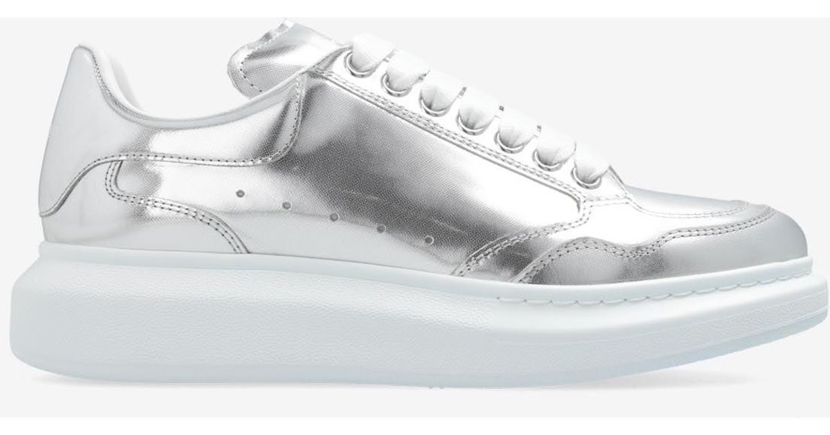 alexander mcqueen oversized metallic glitter sneakers