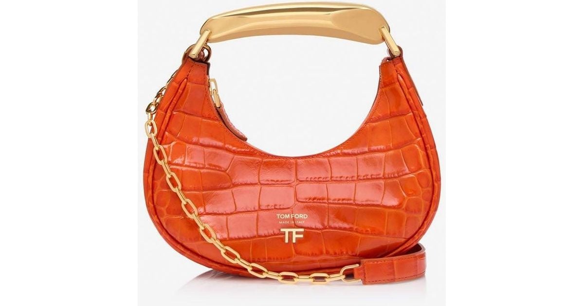 TOMFORD ビアンカ シャイニー エンボス ミニ ホーボーバッグ Tom Ford Bianca Shiny Embossed Mini Hobo Bag in Green | Lyst