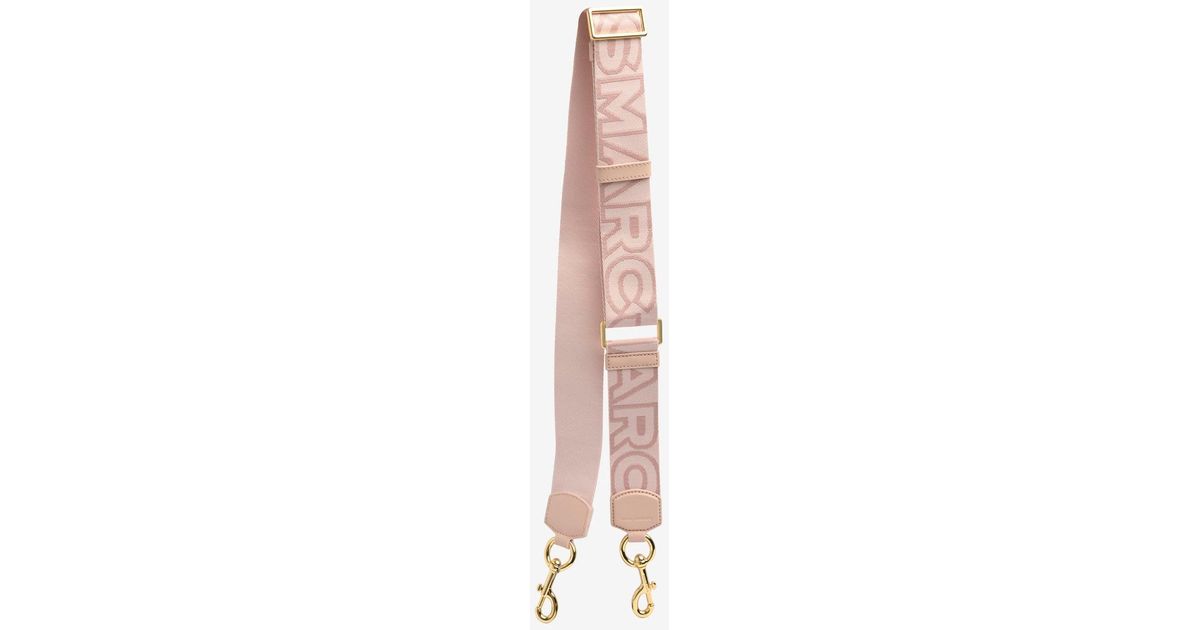 Marc Jacobs The Outline Logo Webbing Strap in White | Lyst