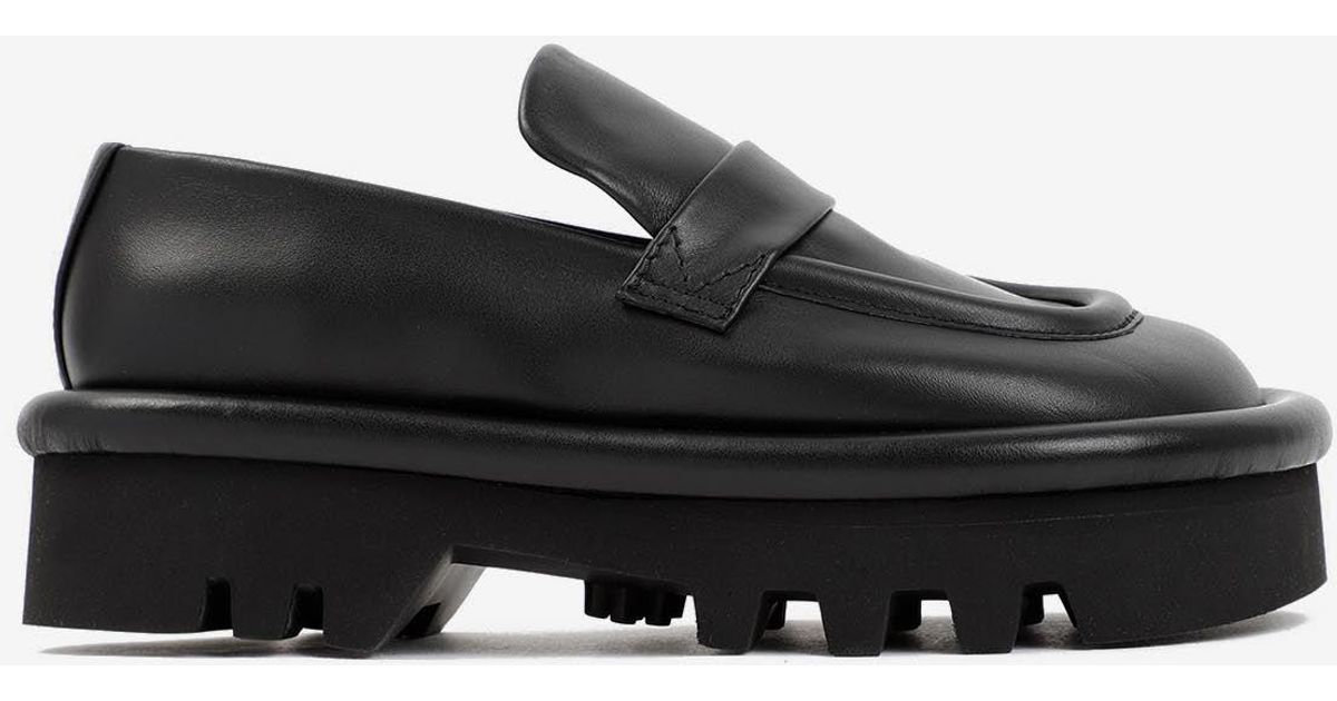 JW Anderson Bumper Chunky Loafers In Leather in Black | Lyst