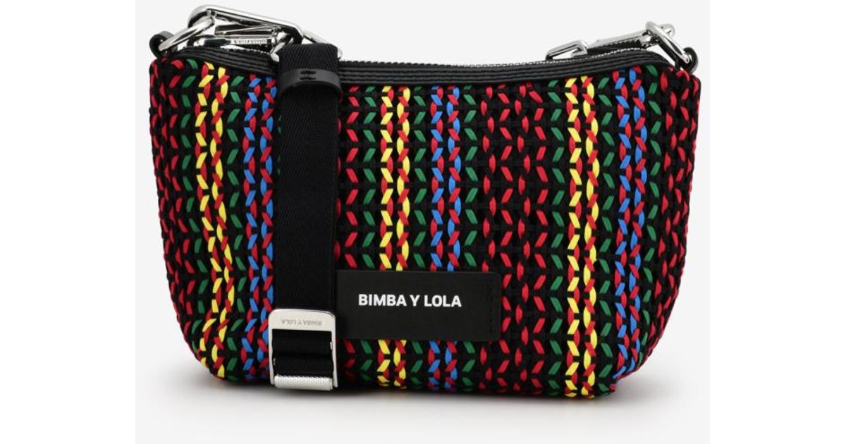 Bimba Y Lola Synthetic Small Multicolor Embroidered Crossbody Bag in Blue |  Lyst