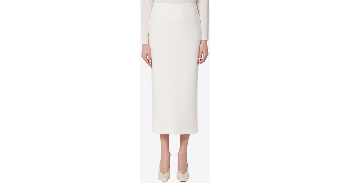 スカート MAX MARA Women Mid Skirts BLOCCOCO 001 WHITE max-mara-White-Blocco-Zipped-