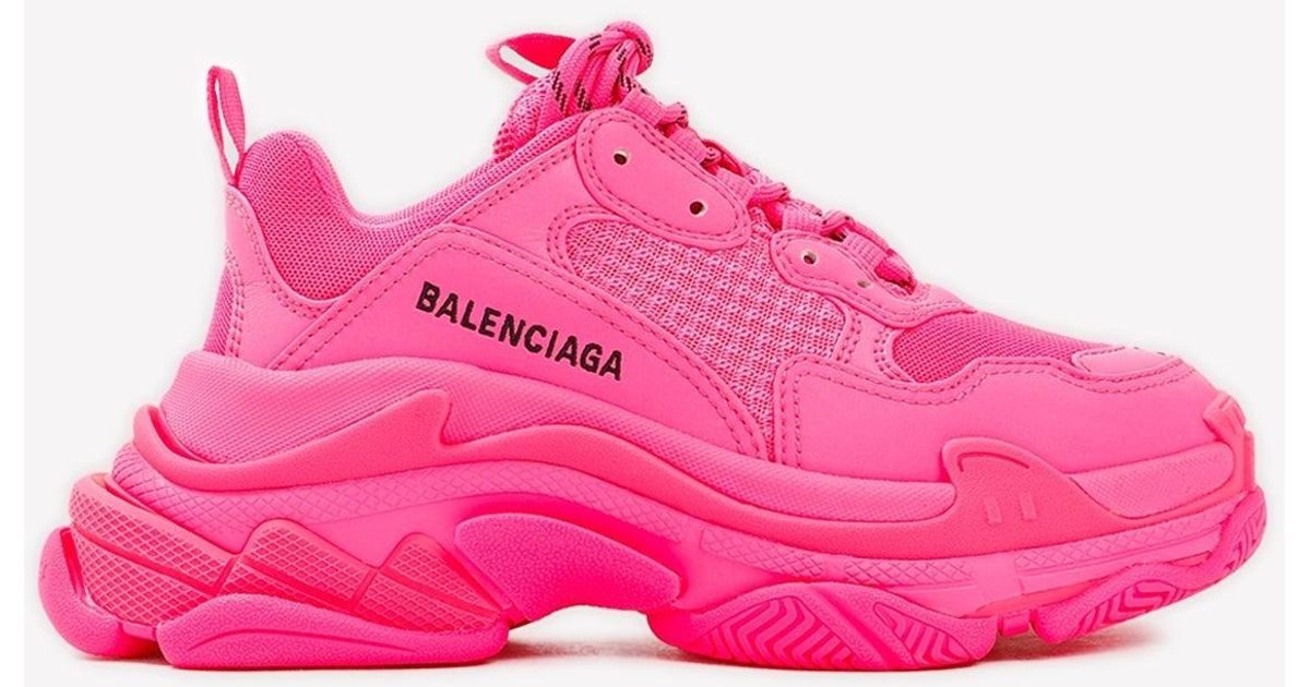 balenciaga sneakers pink triple s