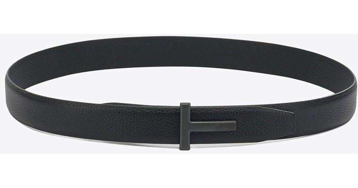Tom Ford Reversible T Icon Belt in White for Men | Lyst