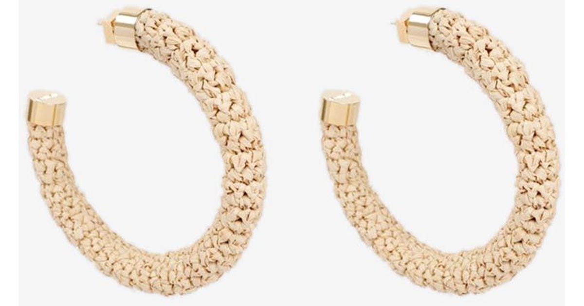 Jacquemus Le Créoles Raphia Hoop Earrings in White Lyst UK