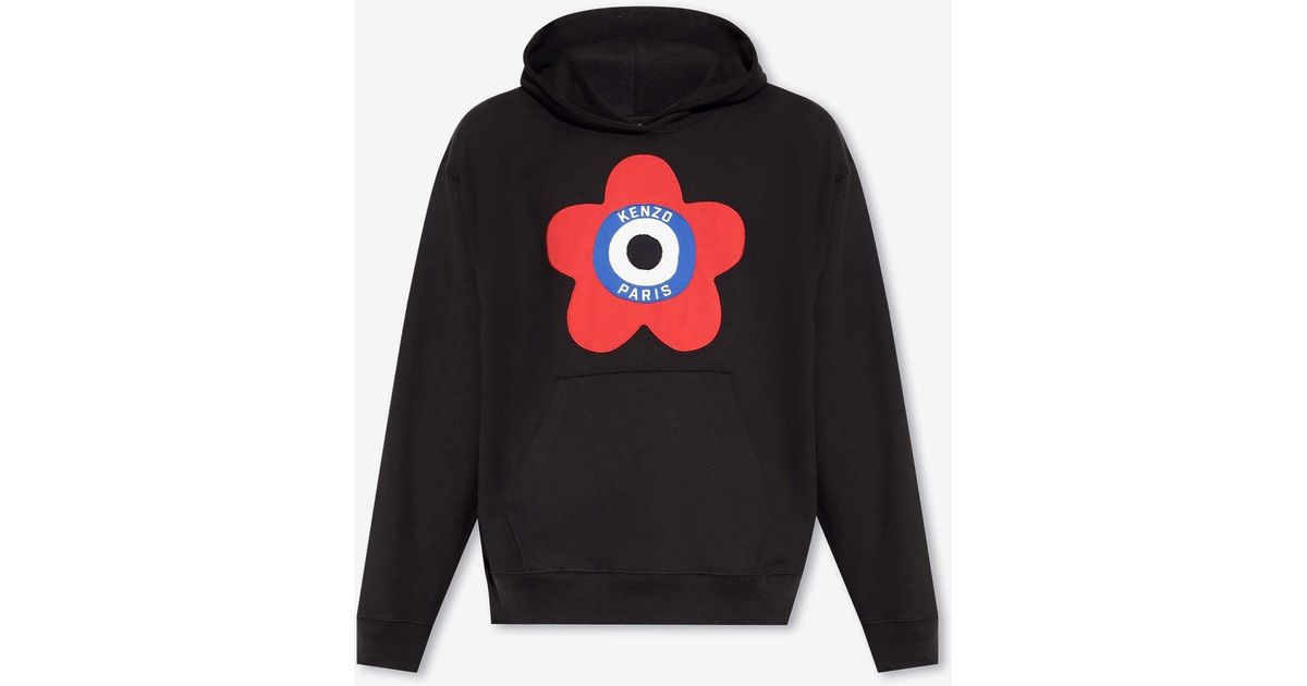 KENZO Target Oversized Hooded Sweatshirt in Black for Men Lyst