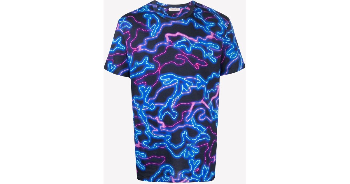 Valentino black top camo t shirt