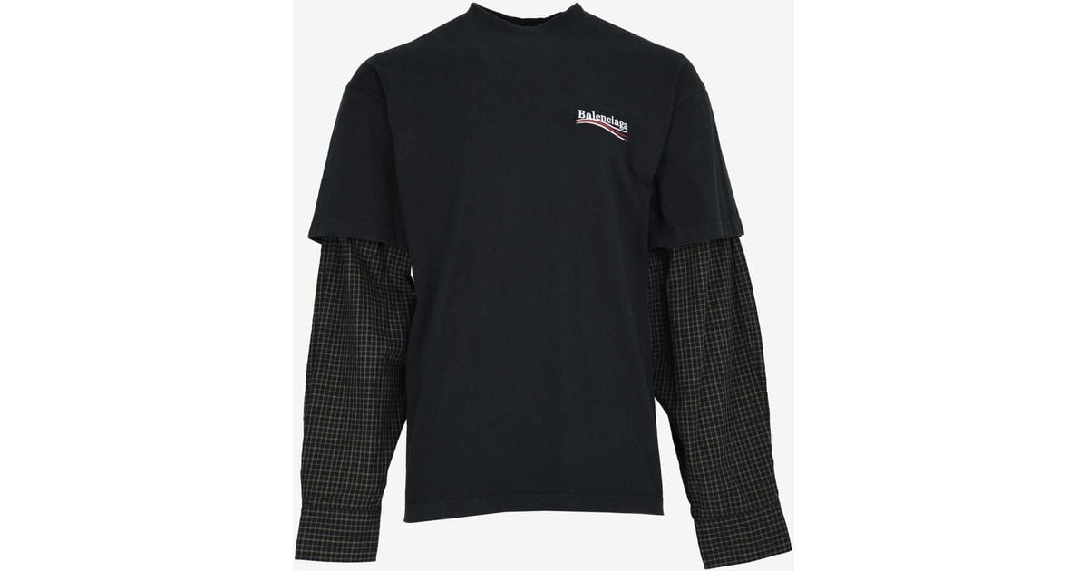 Balenciaga Political Campaign Layered T-shirt in Blue for
