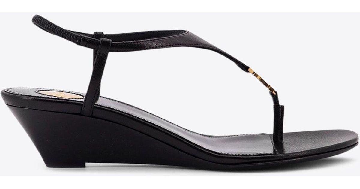 サンダル・ミュール SAINT LAURENT Bridget 40 Rive Gauche leather sandals Saint Laurent Bridget 40 Rive Gauche Leather Sandals in