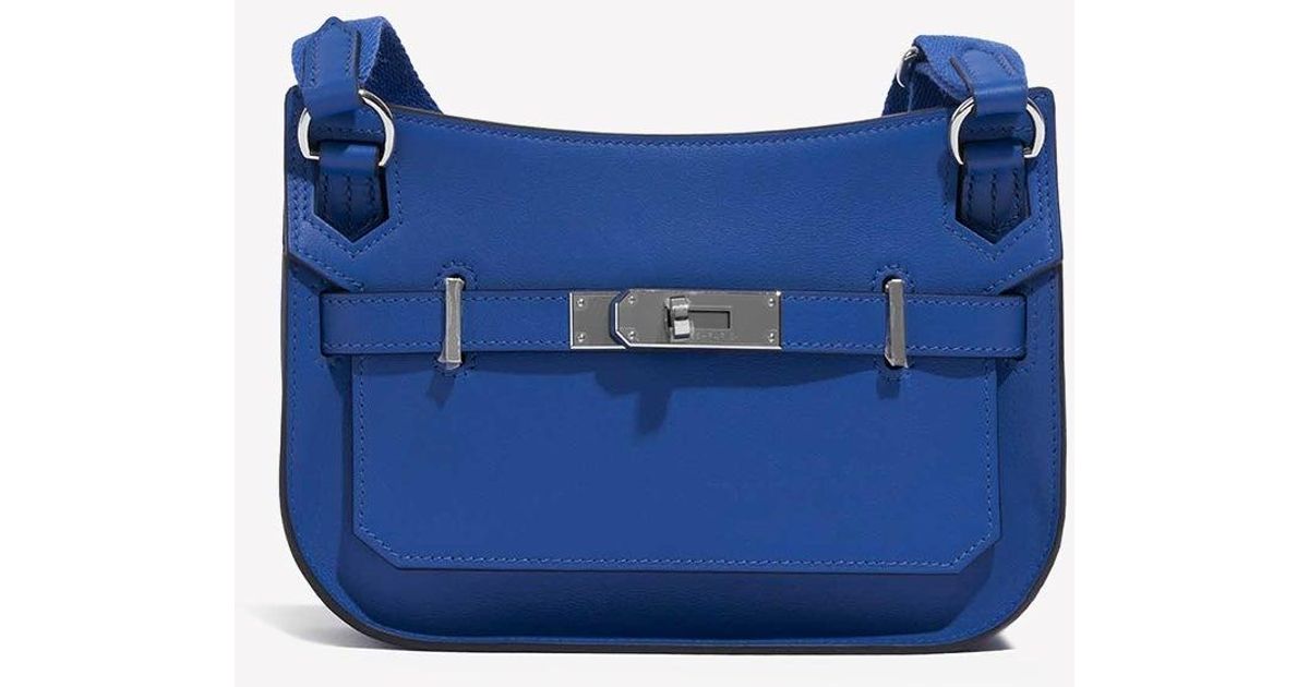 Hermès Mini Jypsiere In Blue De France Swift Leather With Palladium