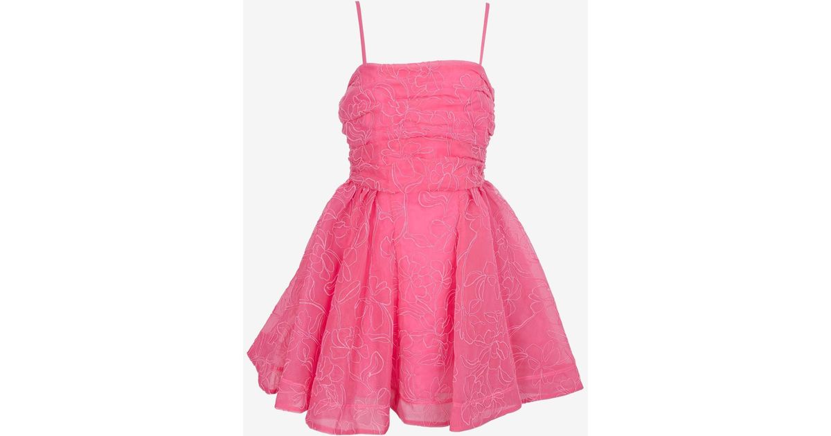 Aje. Evangeline Cornelli Embroidered Mini Dress in Pink | Lyst